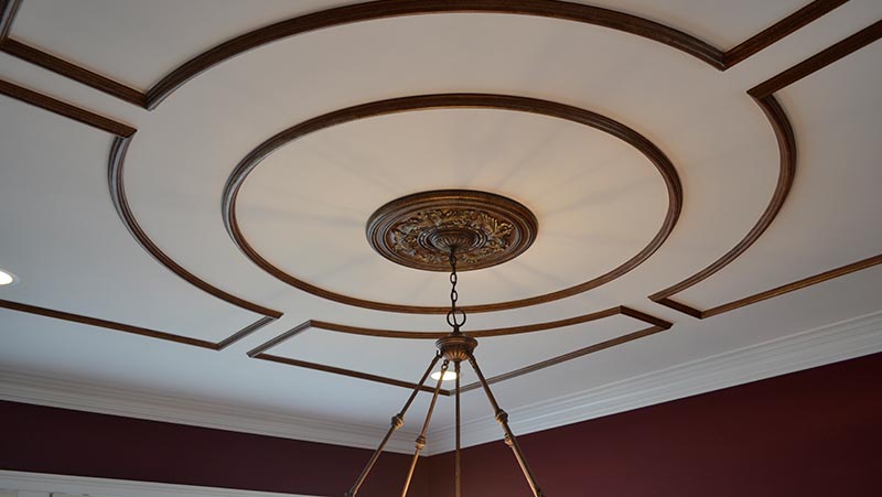 Custom carpentry ceiling trim project